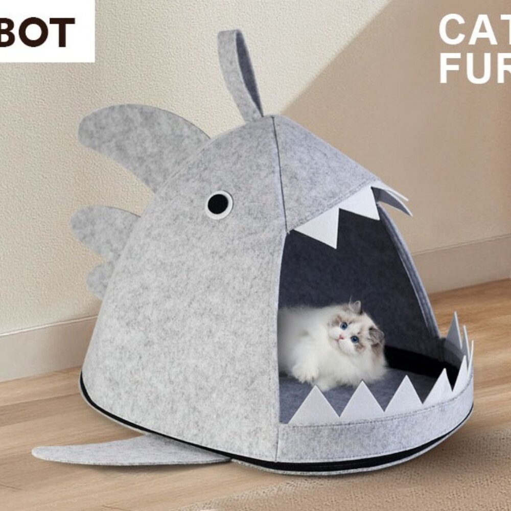 Lot of 4 YKUBOT Shark Upgraded Zippered Pet Bed w/Removable Cooling &Warming Mat - Picture 2 of 3
